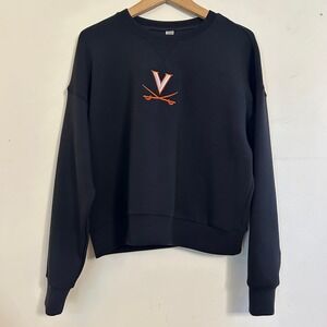 Spanx AirEssentials Sweatshirt Womens M Black UVA Cavaliers Pullover NWT